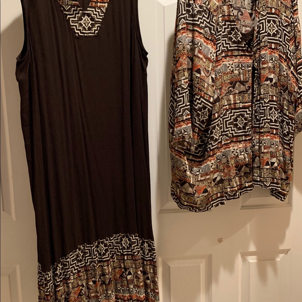 CM Shapes 4XL 5XL women’s dress 2 piece brown